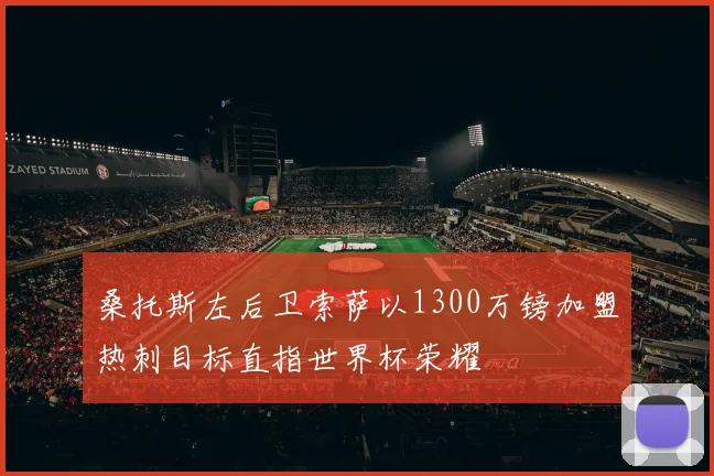 桑托斯左后卫索萨以1300万镑加盟热刺目标直指世界杯荣耀